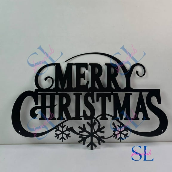 Shinelab Merry Christmas Metal Sign, Christmas Wall Art, Christmas Led Sign, Xmas Season Wall Decor, Winter Sign 3650