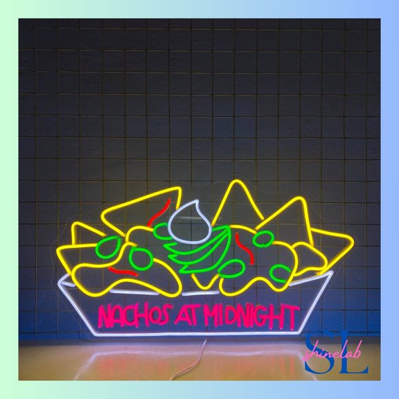 Shinelab Mexican Nacho Neon Sign, Nacho Mexico Wall Art, Mexican Food Restaurant Wall Decor 0784