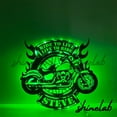 thumbnail image 1 of Shinelab Motorbike Metal Sign LED Wall Art, Custom Motorcycle Biker Decor Personalized Gifts 12373, 1 of 3