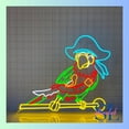 thumbnail image 1 of Shinelab Pirate Parrot Neon Sign, Parrot Bird Wall Art Light, Parrot Animal Home Wall Decor 01593, 1 of 4