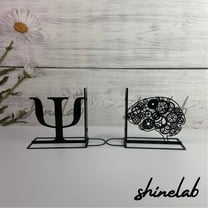 Shinelab Psychology Metal Bookends Metal Bookends Psychologist Name Bookend Gift, Inspirational Bookshelf Decor 5234