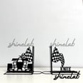 thumbnail image 1 of Shinelab Race Car Metal Bookends Custom Racer Personalized Name Bookend Gift, Racing Desk Bookshelf Decor 7115, 1 of 3