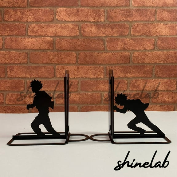 Shinelab Running Man Mental Bookends Personalized Name Bookend Gift, Office Table Bookshelf Decor 5954