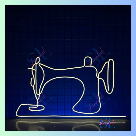 Shinelab Sewing Machine Neon Sign, Sewing Machine Led Light, Tailor ...