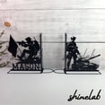 thumbnail image 1 of Shinelab Soldier Metal Bookends Soldier Name Bookend, Army Table Bookshelf Decor 5468, 1 of 3