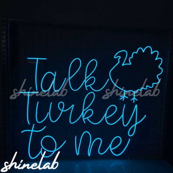 Shinelab Turkey Neon Sign, Thanksgiving LED Light, Wall Decor, Holiday Decoration