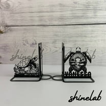 Shinelab Turtle Metal Bookends Animal Custom Name Bookend Gift, Sea Turtle Table Bookshelf Decor 6026