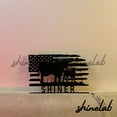 thumbnail image 1 of Shinelab US Flag Cow Farmhouse Metal Sign, Custom Name Farming Wall Art LED Home Decor 8853, 1 of 1