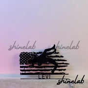 Shinelab Wresting Metal Sign, Custom Name Wrestler LED Wall Art, Sport Home Decor 8953