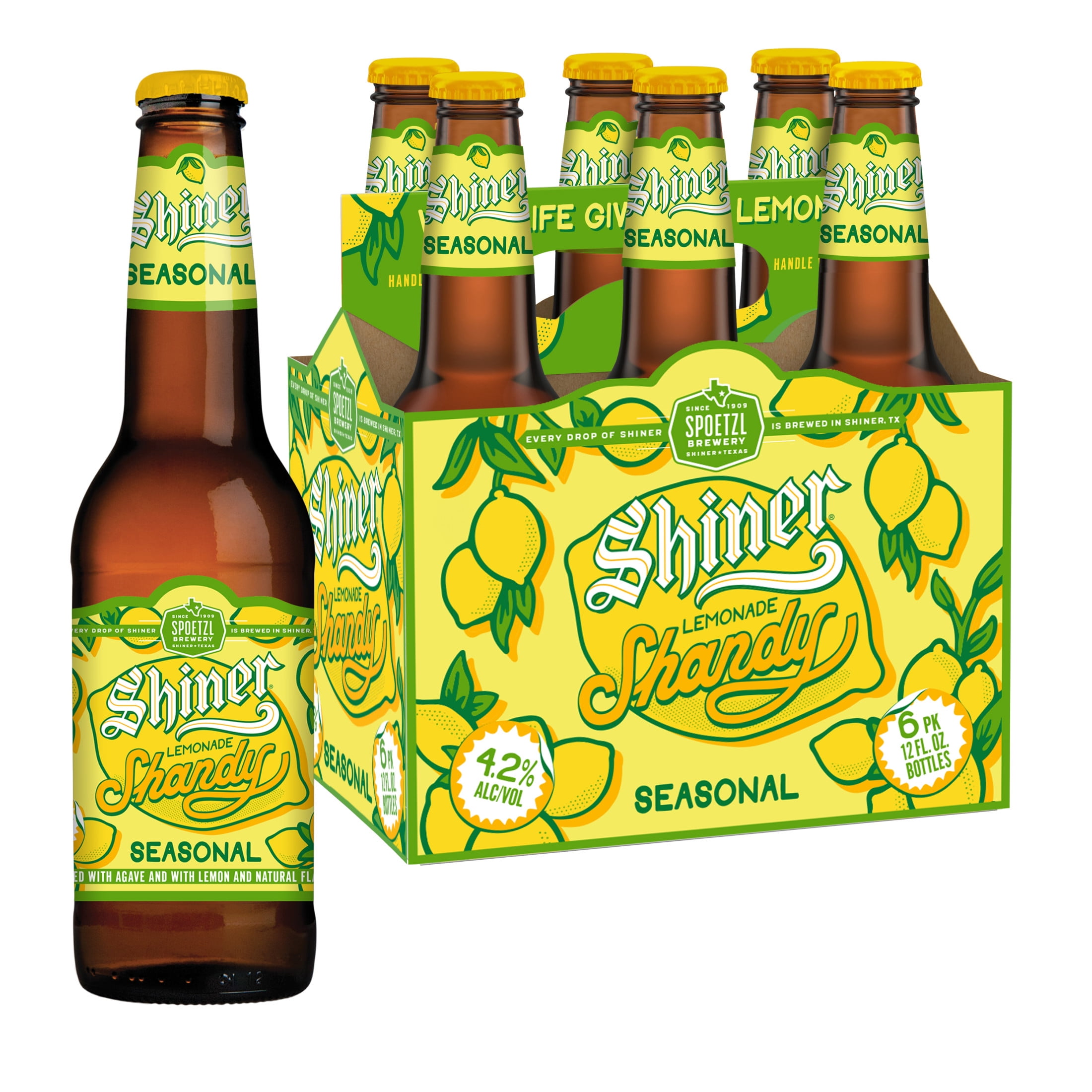 Shiner Lemonade Shandy Craft Beer, 6 Pack, 12 fl oz Can, 4.2% ABV