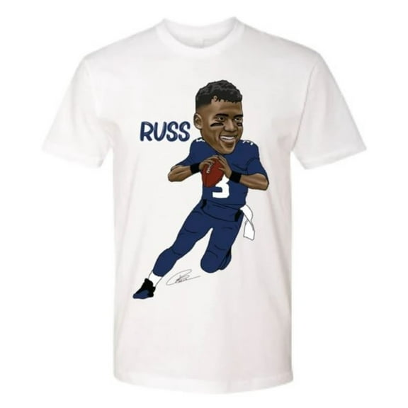 Shinesty NFL Player's Association Russell Wilson Super Soft Poly Blend Tee (M)