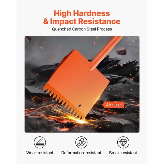 Shingle Shovel 4 Pack,D-Grip Handle Shingle Roof Ripper,High Hardness 45# Steel&Lightweight Easy Tearing Off Roofing&Nails Tool,ideal for Commercial&Residential Use,Orange
