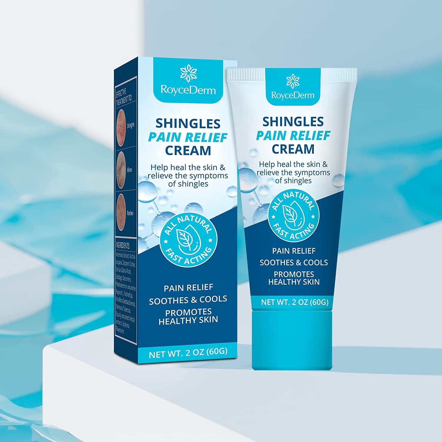 Shingles Treatment, Anti Itch Cream Extra Strength Shingles Pain Relief Cream, Itchy Relief Cream Shingles Skincare Cream for Eczema, Shingles, Hives, Nerve Pain, and Rashes