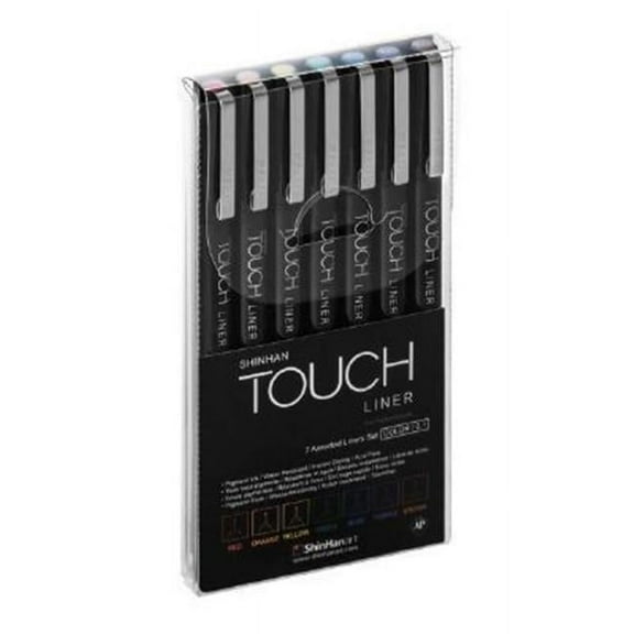 Shinhan Art TOUCH Liner Pen Set - 7pc, 0.1mm - Precision Drawing Pens