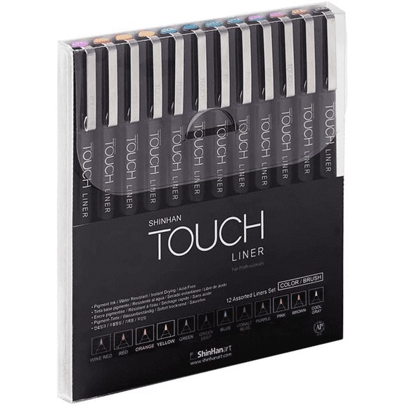 Shinhan Touch Liner Brush Assortment of 12