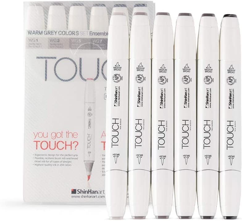 Shinhan Touch Twin Brush Marker 6 Warm Grey
