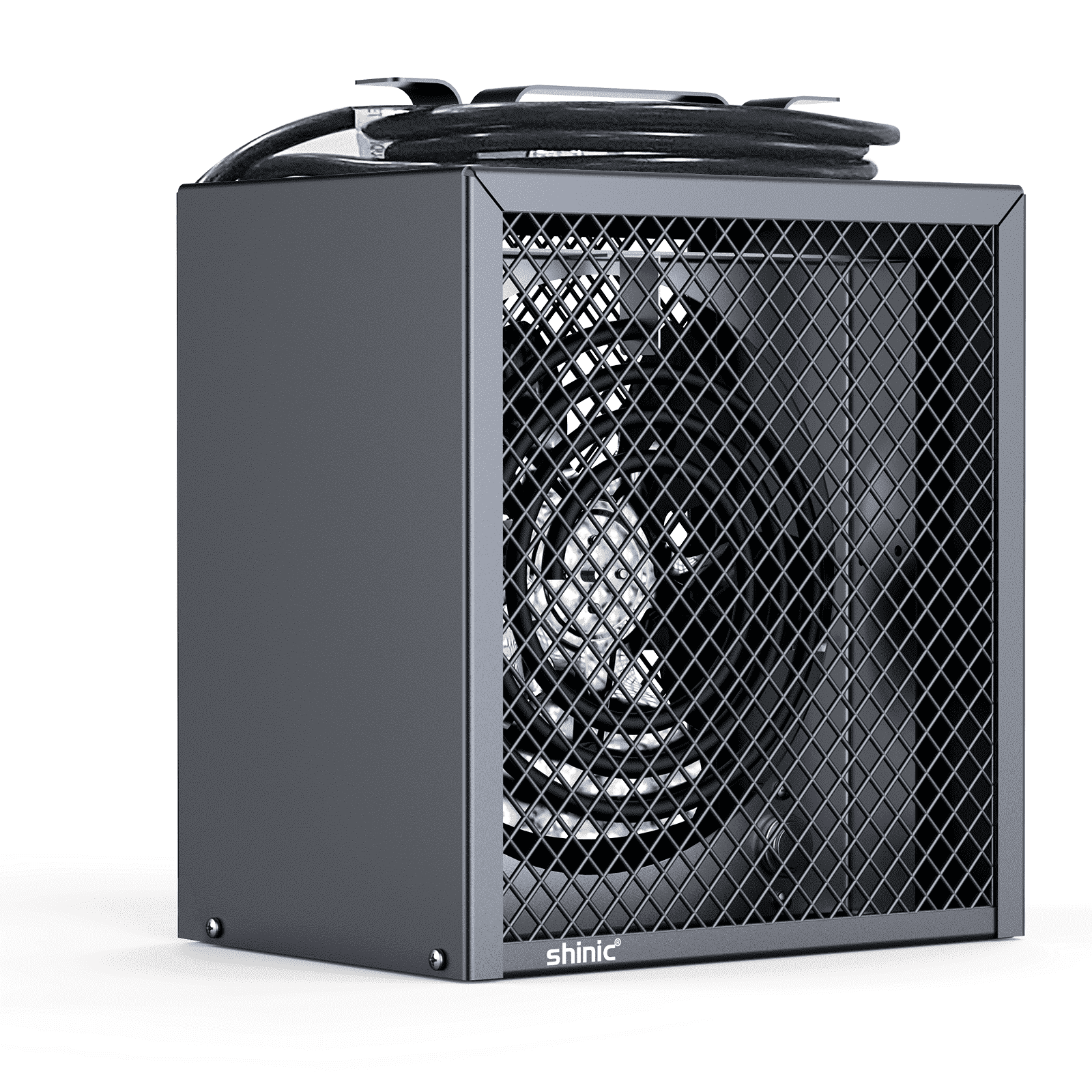 Shinic 240V Electric Garage Heater, 4,800W Fan-Forced Industrial Portable Heater with Thermostat Control, Heats up to 500 Sq. ft.