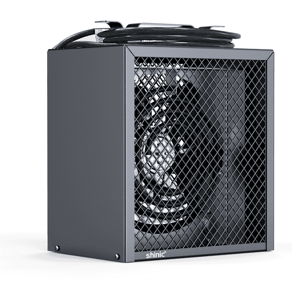 Shinic 240V Electric Garage Heater, 4,800W Fan-Forced Portable Heater with Thermostat, Covers 500 Sq. Ft.