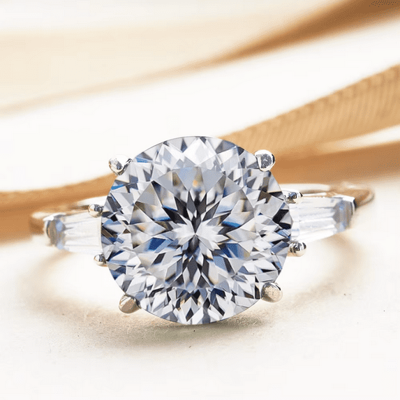 Shining 5CT D Color Vvs1 Moissanite Ring for Women Wedding Jewelry 925 Sterling Silver with GRA