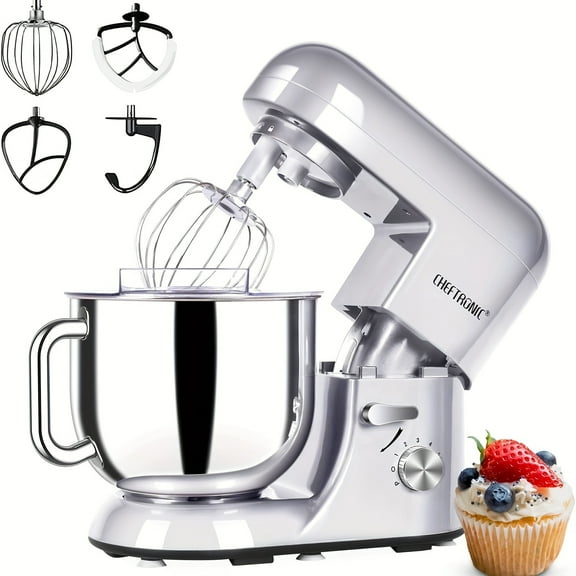 Shining 7QT 650W Stand Mixer - 6-Speed Tilt-Head, Includes Dough Hook & Accessories - Perfect for Baking Bread, Cakes & More