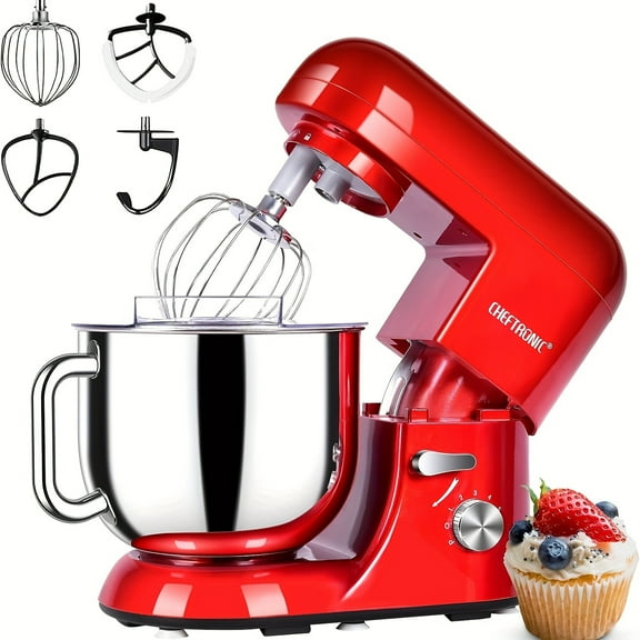 Shining 7QT 650W Stand Mixer - 6-Speed Tilt-Head, Includes Dough Hook & Accessories - Perfect for Baking Bread, Cakes & More