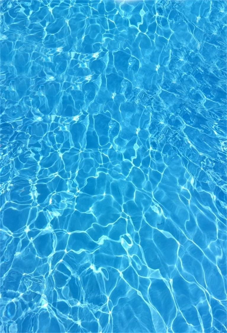 Shining Blue Sea Water Ripple Background Surface Of Swimming Pool