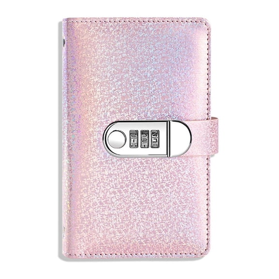 Shining Cash Deposit Book with Password Lock, 100 Envelopes for Savings, Money Storage Organizer, Banknote Album, Princess Pink