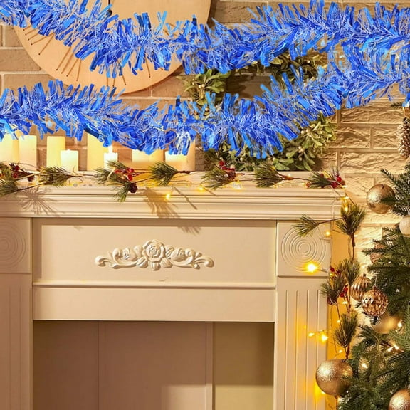 Shining Christmas Wreath Ornament, Holiday Wall Hanging Decorations and Pendant, Family Gathering Party Festival Accessories for Front Door Welcome and Mantel Display Akmoler