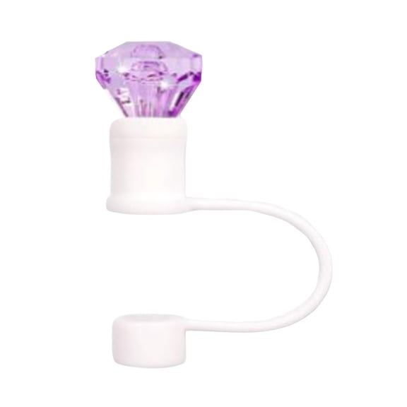 Shining Diamond Silicone Straw Topper for Stanley 30&40 Oz, Straw Cover Cap,Splash Proof Straw Topper,Reusable Straw Cap Cover,10mm Drinking Straw Tip Covers（1pc）