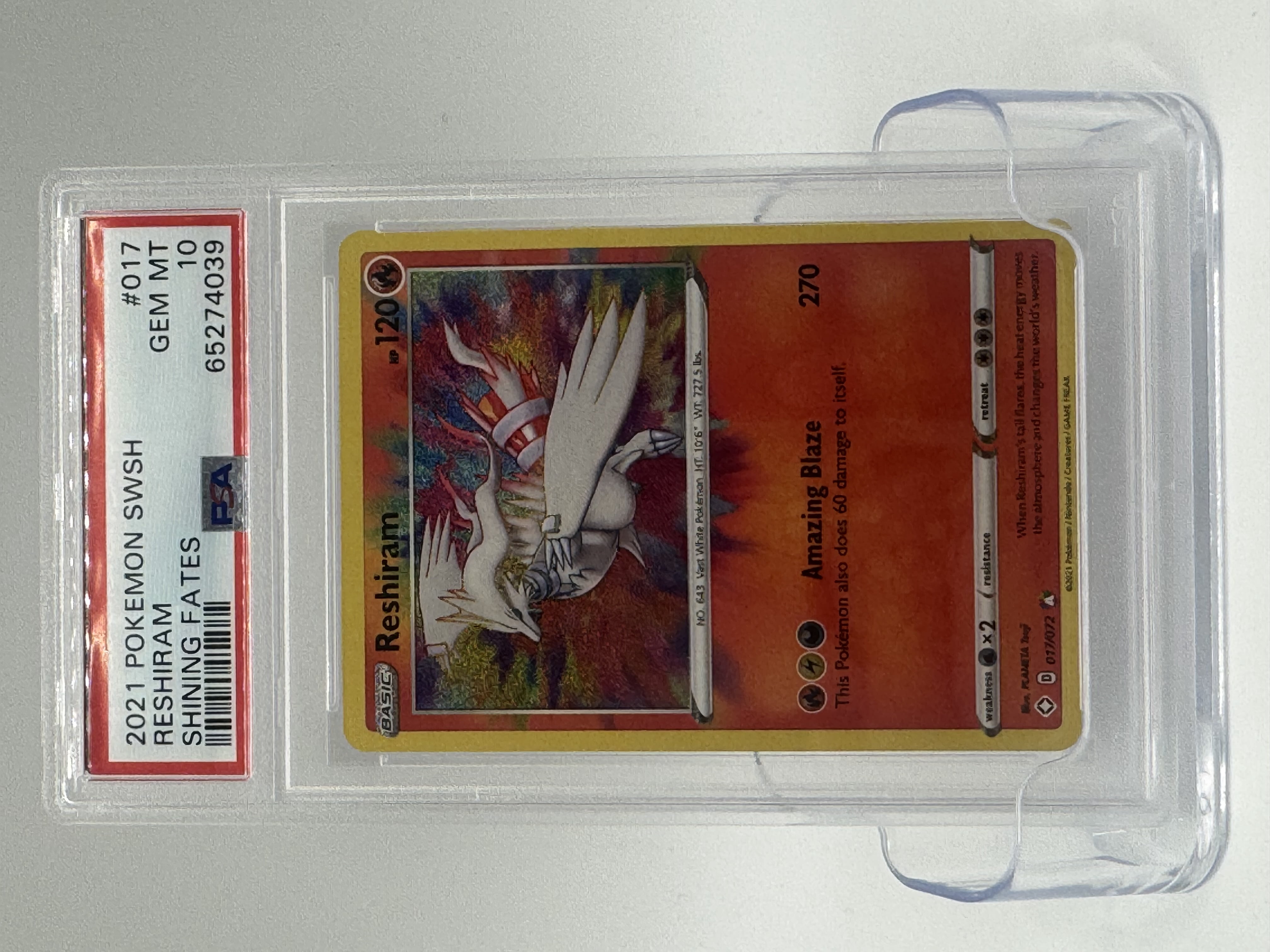 reshiram pokemon card amazing rare Pokémon TCG: Reshiram 021/190 s4a main image 0