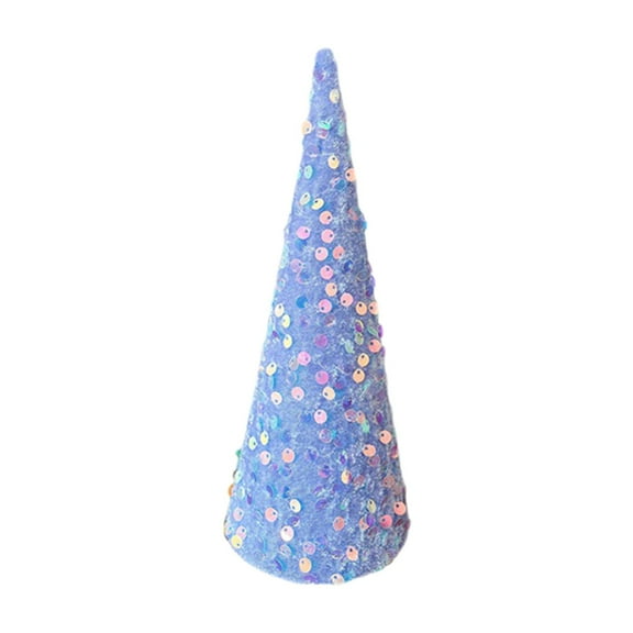 Shining Glitter Cone Tree Centerpieces Decoration, Tabletop Christmas Trees, Xmas Sequin Cone Tree Table Ornament for Christmas Ocean Wedding Birthday Party Supplies