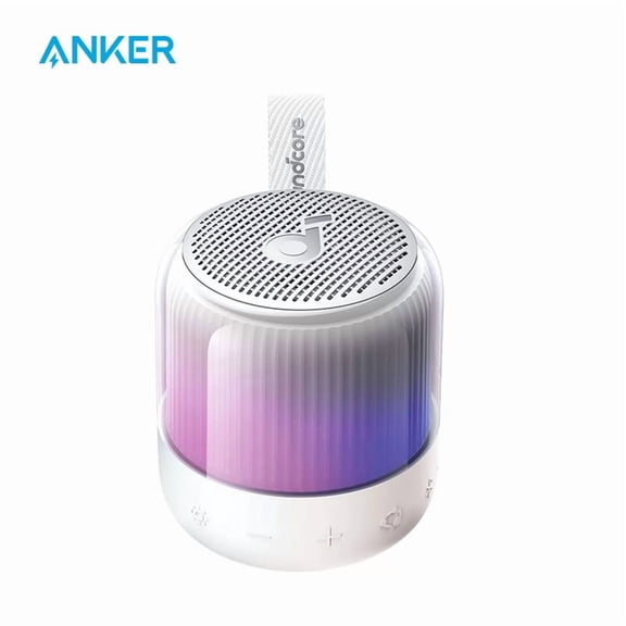 Shining Glow Mini Portable Speaker By , Bluetooth Speaker with 360° Sound, Light Show, 12H Battery, Customizable EQ and Light, IP67 Waterproof and Dustproof, for Camping, Home and Beach Parties