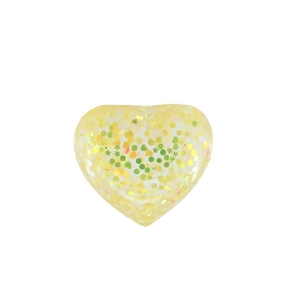 Shining Heart Squishy, Golden Shimmer Taffy Design, Slow-Rebound Material, Perfect Gift for Lovers, Romance-themed Stress Relief