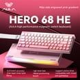 thumbnail image 1 of Shining Hero68 HE 68-Key RGB Gaming Keyboard - Magnetic Switches, 8K Response, Lixiang Glass Light Box, USB-Powered, Compact for PC & Office, 1 of 9