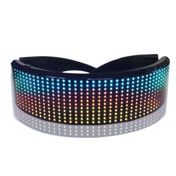 Shining Light Up LED Glasses Bluetooth App Programmable Display Screen Rgb  Glasses for Party,Halloween