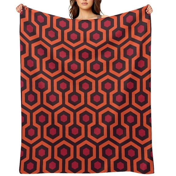 The Shining Overlook Hotel large Carpet Pattern Printed Throw Blanket,Kids Adults Soft Lightweight Flannel Fleece Blanket for Couch Sofa Bed Living Room 60"×80"