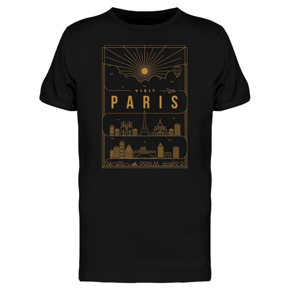 Shining Paris T-Shirt Men -Image by Shutterstock, Male 3X-Large