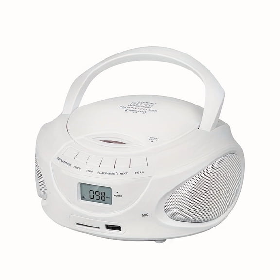 Shining Portable CD Boombox - AM/FM Radio, USB/TF Playback, Aux Input, Dual Speakers, Wireless & MP3 Player - Plug & Play for Home & Travel