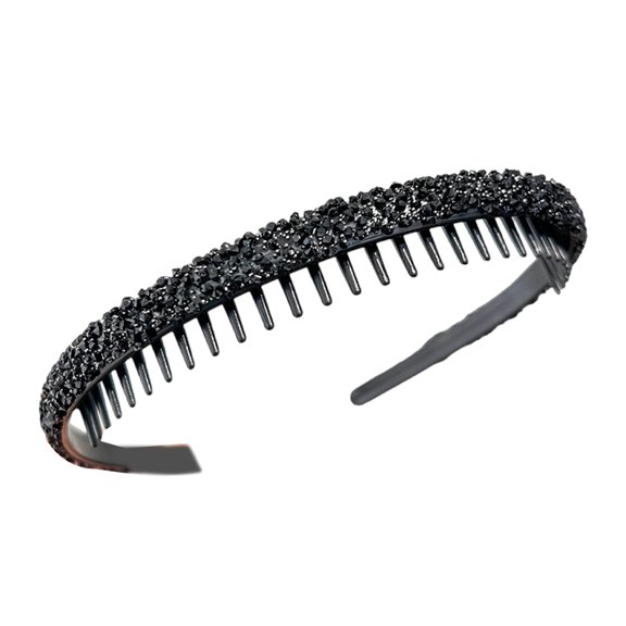 Shining Rhinestones Headband With Tooth Comb Stylish NonSlip Hairband Head Accessories For Daily Face Washing Party Use