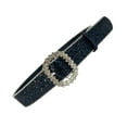 thumbnail image 1 of Shining Sequins Pin Buckle Belt for Teens Girl Blingbling Rhinestones Belt Popular Waiststrap for Dresses Sweaters, 1 of 11