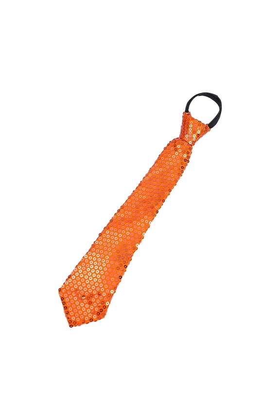 Shining Sequins Tie Stage Glitter Paillette Adjustable Zipper Necktie Pre-Tied Neck Wear Fashion Collar Accessories