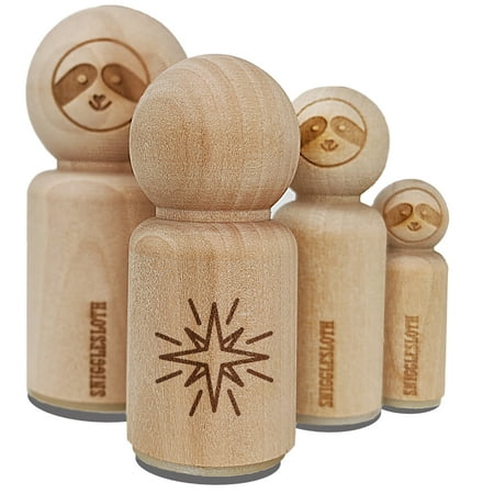 Shining Star Rubber Stamp for Scrapbooking Crafting Stamping - Mini 1/2 Inch