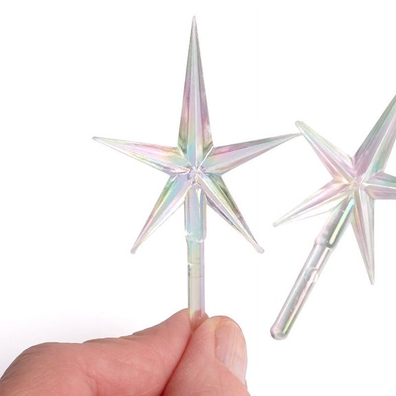 Shining Stars: 12 Acrylic Christmas Tree Toppers for Ceramic Trees