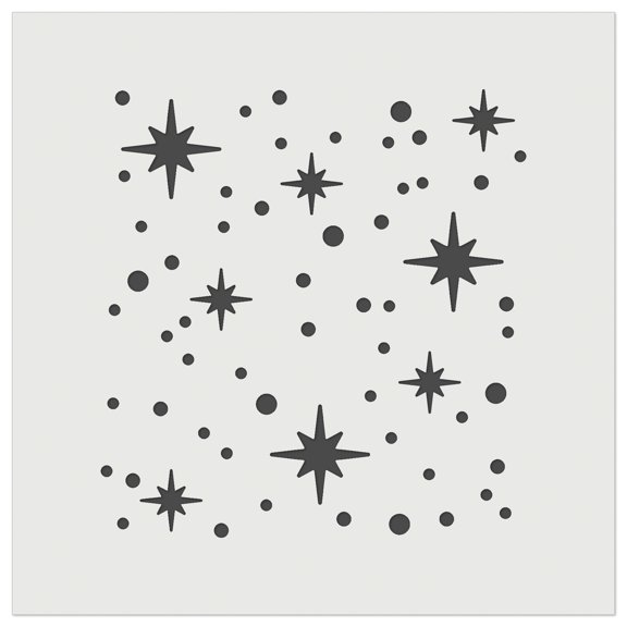 Shining Stars Outer Space DIY Cookie Wall Craft Stencil - 11.5 Inch