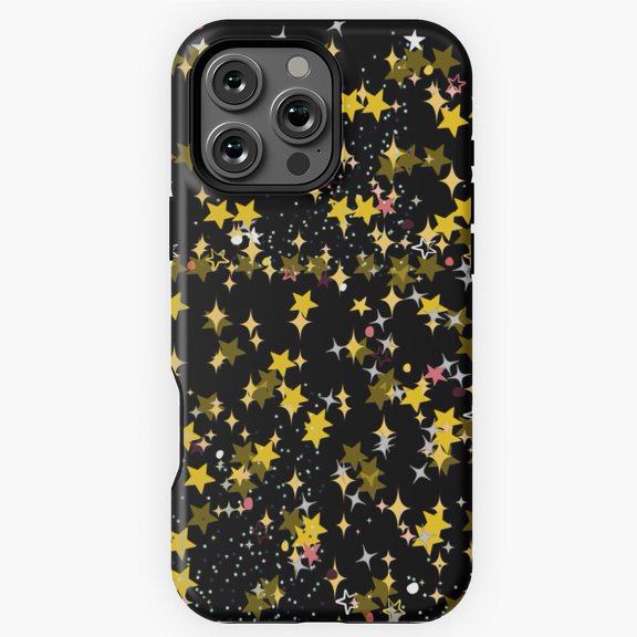 Shining Stars Sparkle Glitter Sky Phone Case for iPhone 16 15 14 13 12 11 Pro Max
