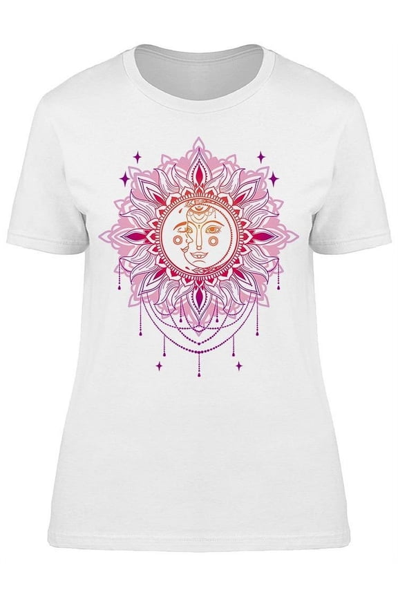 Shining Sun Moon T-Shirt Women -Image by Shutterstock, Female Small