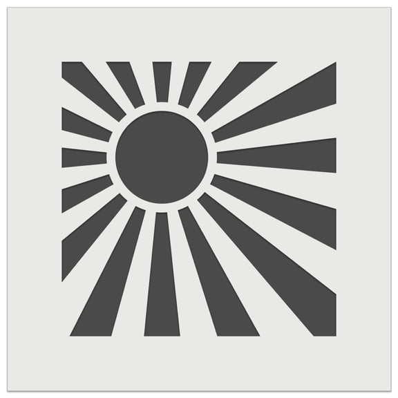 Shining Sun Rays DIY Cookie Wall Craft Stencil - 3.5 Inch