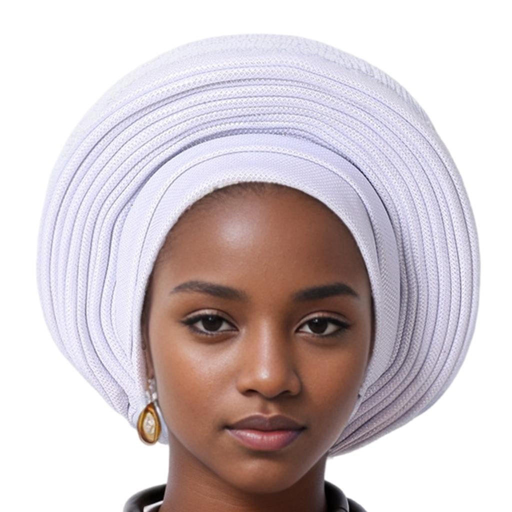 Shining Turban Caps Hijab Bonnet Hat Headwrap for Female Multilayered Ethnic Wedding Turban African Hat Formal Headwrap