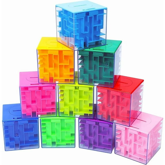 Shininglove 10 Pack Money Maze Puzzle Box, Money Holder Puzzle for Kids and Adults Birthday