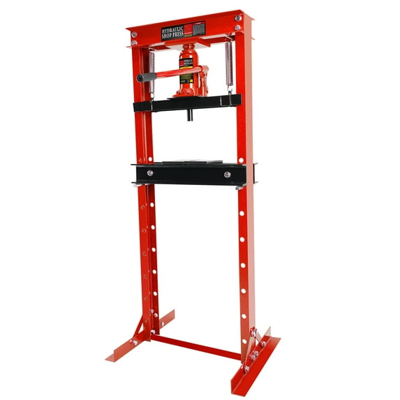 Shininglove 12-Ton H-Frame Hydraulic Shop Press w/Stamping Plates – Heavy-Duty Floor Press for Bending, Straightening Metal (35.4" Height)